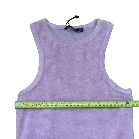 Nasty Gal Womens Towelling Razor Mini Dress Terry Pink Size 2 New with Tags - Picture 5 of 6